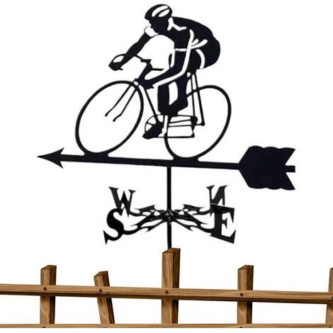 CCYKXA  Weather vane – Bicycle weather vane – Measuring – Garden decoration for fence, garden, patio, garage, yard, balcony