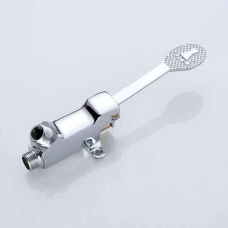 Clapet de pied simple en laiton chromé poli, clapet de pied pour robinet inférieur, 1 pièce (1/4)
