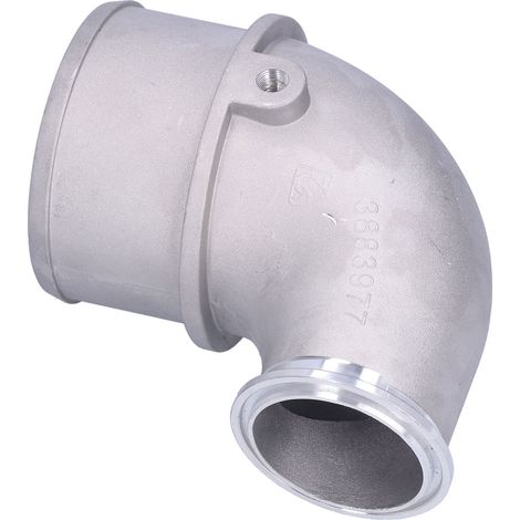 Kit adaptateur coudé à 90° pour moteur de 4 pouces (10 cm) 3883977, compatible avec les turbocompresseurs Cummins HX35, HX40, 6BTA et HX55. (1/5)