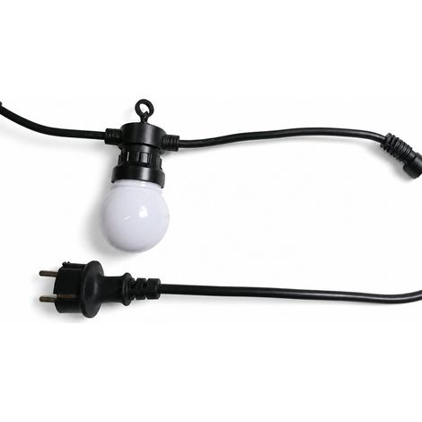 Guirlande Lumineuse LED G50 Extérieur, 20 Ampoules Blanc Chaud, 220 V avec Prise, Jardin, Camping et Fêtes (1/5)