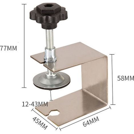 6 Pièces Pinces C tôle galvaniséepour Fixation Serrage Robuste pour Installation Panneaux de Meubles Outils de Menuiserie et Montage Armoires (1/3)
