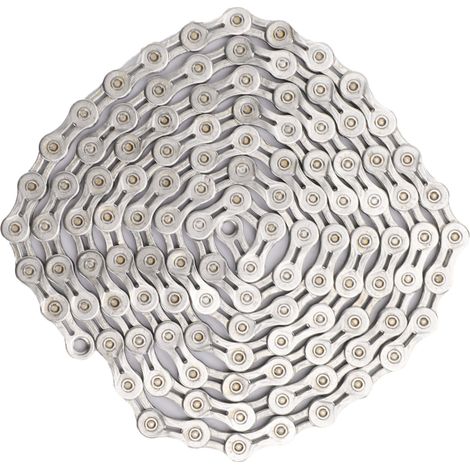 Chaîne de Vélo 9 Vitesses en Argent pour VTT et Route, 116 Maillons, Durable et Résistante (1/5)