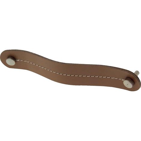 Poignée en cuir - finition brun - extraxe 128 mm - CADAP