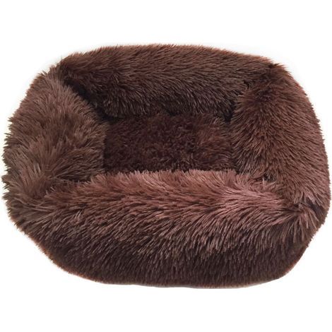 Deep Cafe M, coussin carré en peluche pour chien et panier pour chat, douillet et confortable (1/5)