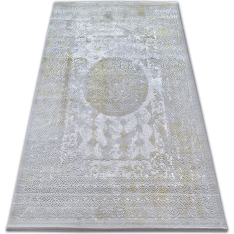 Alfombra acrílica VALENCIA 2328 ORNAMENT gris claro/color mostaza grey 80x150 cm (1/5)