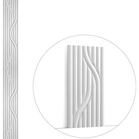 3D Wandpaneel Orac Decor W213 HILL TRACE Wandvertäfelung Akustikpaneel Friesleiste Wandleiste Stuckleiste Zierleiste Modernes Design weiß 2 m (1/5)