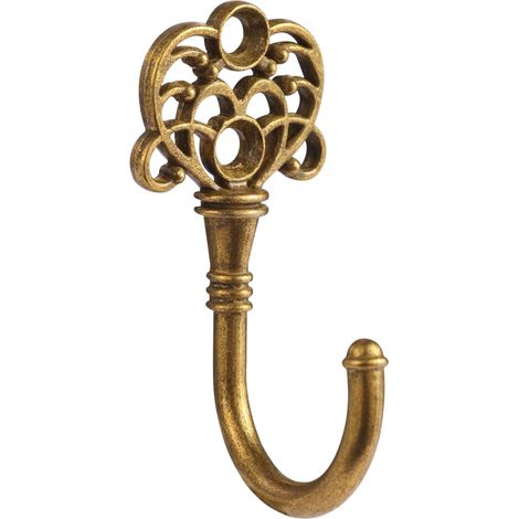 Vintage-Wandhaken aus Metall zum Aufhängen von Handtüchern/Mänteln (antikbronzefarben, 1 Stück, mit Schrauben) (1/5)