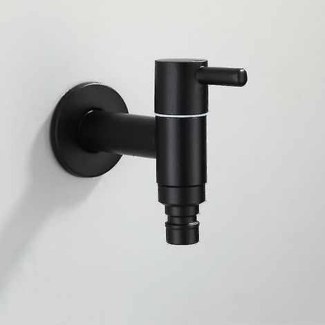 Lot de 3  Robinet extérieur en acier inoxydable 304 – Valves à disque en céramique anti-gouttes – Installation murale G1/2' – Pour bassin et machine à laver (1/2)