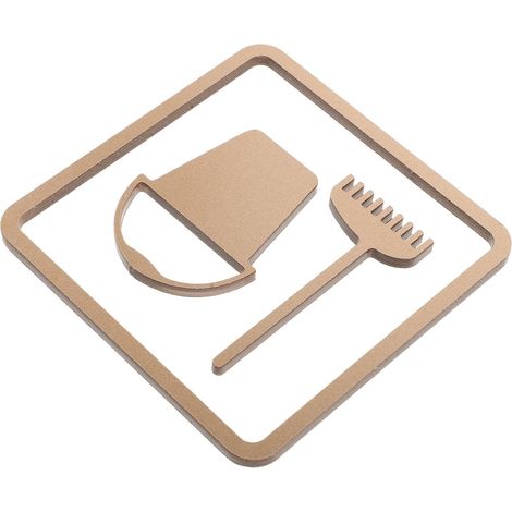 Lot de 2 Plaques Signalétiques Acryliques Dorées pour Salle de Nettoyage, Étanches Installation Facile, Adaptées aux Centres Commerciaux et Magasins (1/5)