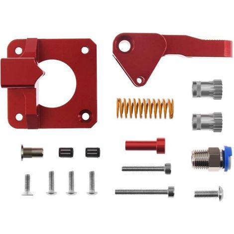 Roter, verschleißfester Metall-Extruder mit Doppelzahnradantrieb für 3D-Drucker, Doppelantrieb, zur Aufrüstung (1/5)