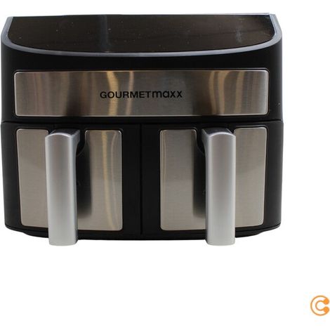 [GEBRAUCHT] B-Ware GOURMETmaxx Heißluftfritteuse Fritteuse Airfryer Doppelkammer Schwarz 2x35L (1/2)