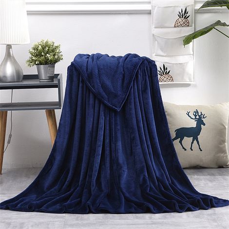 Couverture - Flanelle - 130 x 150 cm - Pour Canapé Lit ou Salon - 1 Pièce (1/3)