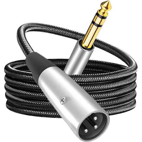 Câble de connexion audio 3M XLR mâle 3 broches vers câble microphone 6,5 mm, câble d'extension pour table de mixage audio ( ) (1/4)