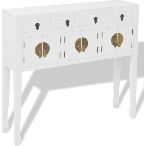 Maison Exclusive - Credenza in Stile Cinese in Legno Massello Bianca
