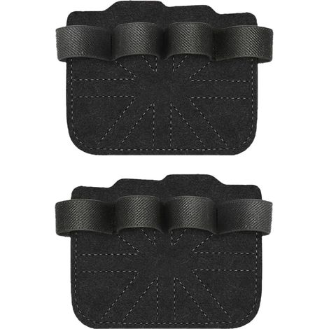 Bandes de Traction Power Musculation Fast Grip en Cuir - Sangles de Levage pour Homme et Femme - pour Bodybuilding, Fitness, Crossfit, Haltérophilie - Noir (1/5)