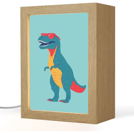 LAMPE DE CHEVET POUR ENFANT Dinosaur - Blue - Lunettes de soleil 15x20 cm