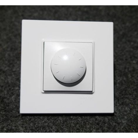 Variateur rotatif molette pour fluo blanc Polaire 4 fils 200mA complet avec support et plaque Altira SCHNEIDER (1/2)