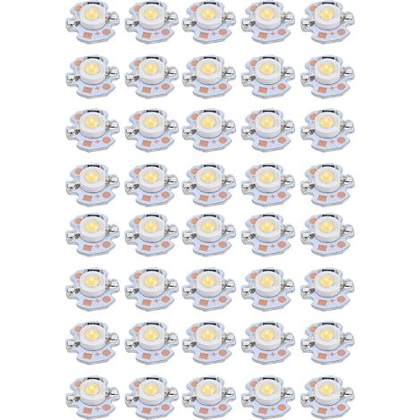 40 LED, 1 W, 24 V, culot en aluminium de 16 mm, faible consommation, pour lampes torches et projecteurs, lumière chaude (1/5)