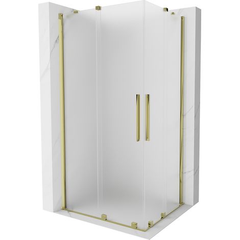 Mexen Velar Duo Schiebetür Duschkabine 100 x 90 cm, matt, golden - 871-100-090-32-50 (1/5)
