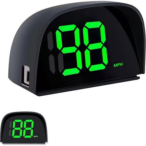 Accessoires automobiles : compteur de vitesse numérique, affichage tête haute, compteur de vitesse universel avec grand écran LED, câble USB inclus, installation facile pour camions. (1/5)