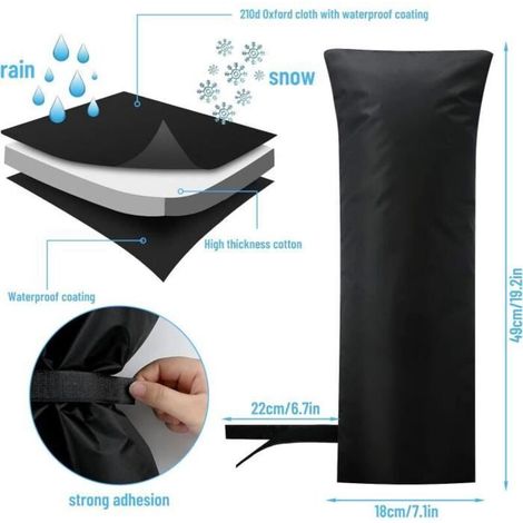Außenwasserhahn-Abdeckung – Winterschutz – Oxford-Polyester – 50 x 20 cm – Einfache Montage (1/3)