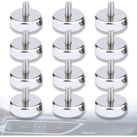 Lot de 12 aimants néodyme – Argent – Ronds – Pêche, fixation – Frein-filet (1/5)