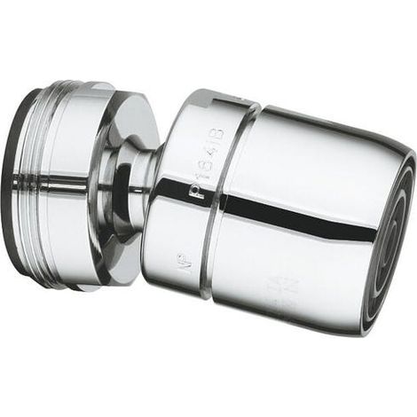 Mousseur à rotule Grohe chromé (13915000), aérateur orientable pour robinetterie, finition brillante, pièce d'origine pour mitigeur et robinet, douchette mâle, débit régulateur, matériau métallique ro (1/2)
