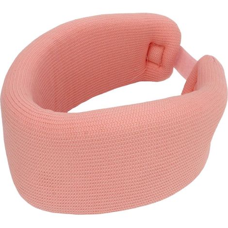 Coussin de protection cervicale, collier cervical en éponge élastique, soutien du cou pour soulager la douleur, rose, taille M (1/5)