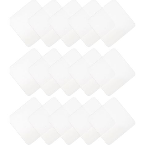 15pcs Coussinet Antidérapant Double Face en Gel Blanc, Autocollant Lavable pour Tapis et Moquettes, Fixation Solide pour Personnes Âgées et Animaux Domestiques (1/5)
