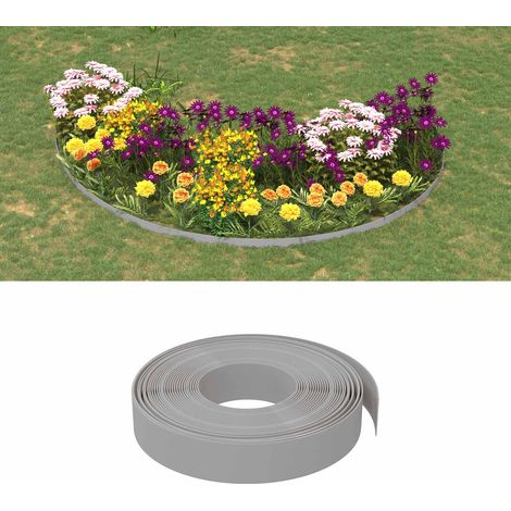 Bordures 25 m 10 cm PE Gris (1/5)