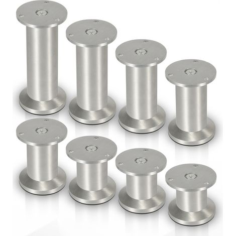 SWANEW Gamba per mobili in alluminio regolabile 200 mm 4 pezzi