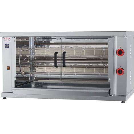 Rôtissoire gaz 24 poulets - 4 broches - 13 000 Kcal/h - M1 - FECA (1/2)