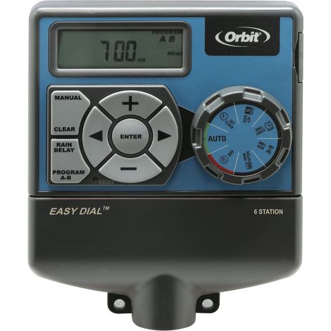 ORBIT PROGRAMMATEUR CENTRALE DE COMMANDE POUR L'IRRIGATION 6 ZONES HRC-050 13x4xH16 CM (1/5)