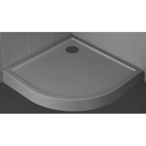 Receveur de douche ¼ de cercle NOVELLINI VICTORY gris 80x80 cm H 11,5cm (1/4)