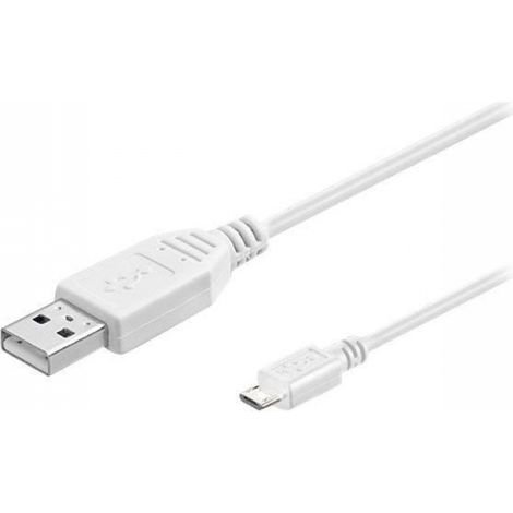 Câble USB - USB A Mâle vers Micro-USB B Mâle - 5 m - USB 2.0 - Blanc