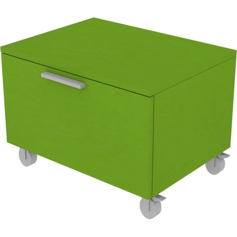 Cassettiera moderna con cassetto - Ideale per cameretta o ufficio - Verde mela