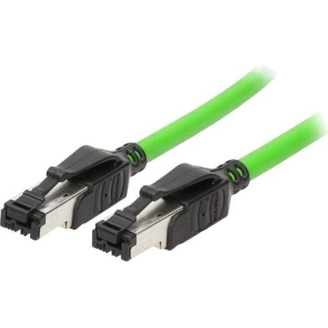 Cable reseau RJ45 male SF-UTP Cat 5 vert - 3m