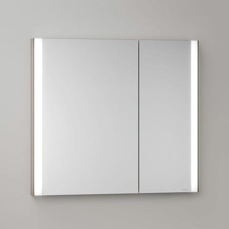 Keuco Royal Metis LED Unterputz-Spiegelschrank 80 x 71 cm, 2 Türen mit Spiegelheizung, asymetrisch, schweizer Ausführung (1/5)
