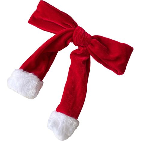 Barrettes à nœud en fourrure douce, pince à cheveux de noël délicate pour femmes et filles, ornement de cheveux de noël, épingle à cheveux douce pour femmes (1/2)