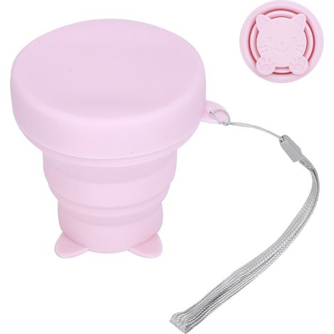 2 Pièces Tasse d'Eau Pliable pour Animaux de Compagnie en Silicone, Rétractable pour Randonnée et Camping (1/5)