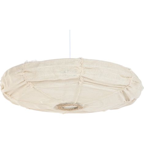 Lampara Techo Lino Cuerda 80X80X20 Natural Crudo (1/5)
