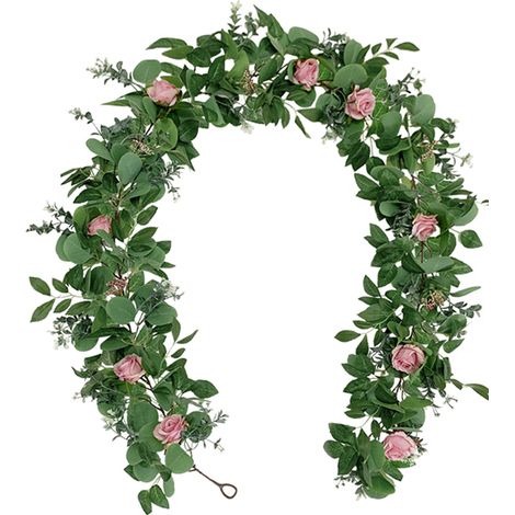 Guirlande De Feuilles Vertes Artificielles - Pour Arche De Mariage Décoration Intérieure Extérieure - Diamètre 40 Cm - 1 Pièce (1/5)