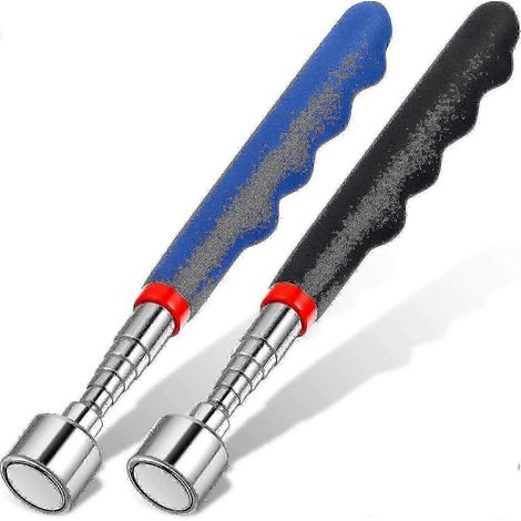 Outil magnétique télescopique 20 lb, outil de ramassage magnétique, bâton magnétique télescopique de 30 pouces (bleu et noir, 2 pièces) - CE (1/5)