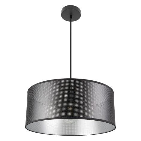 FABRILAMP Anastasia Anhänger 1xe27 Schwarz/Schwarz-Silber Regx50x50 Cm (1/2)