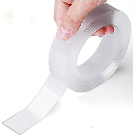 Ruban adhésif double face, ruban double face à forte viscosité, peut être réutilisé après lavage et séchage à l'eau, il existe de nombreux scénarios d'application, (3Meter / 9.8Ft)-Fei Yu (1/3)