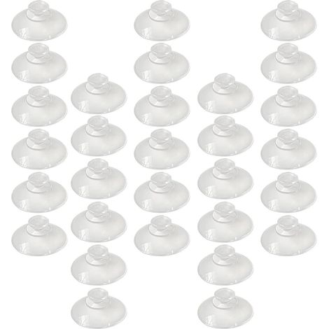 Lot de 80 Ventouses en Plastique Transparentes de 30 Mm Forte Aspiration, Faciles à Démonter, pour Fixation et Organisation la Maison