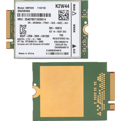 EM7305 4G M2 NGFF LTE WWAN Drahtlosnetzwerkmodul 52-Pin-Karte kompatibel mit Dell DW5809e Sierra (1/5)