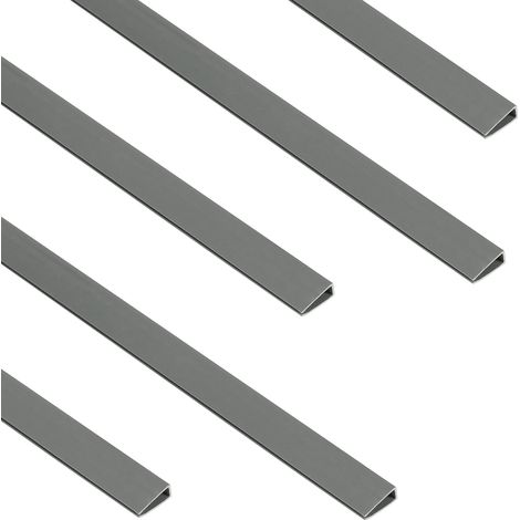 Sekey – Lot de 5 profilés de finition PVC pour brise-vue – Longueur 1 m – Résistant aux intempéries et UV – Installation facile