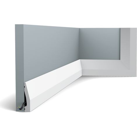 Orac – Cimaise simple avec petit angle 6cm – Longueur 200cm – Résistante à l'eau – Pour intérieur moderne (1/10)
