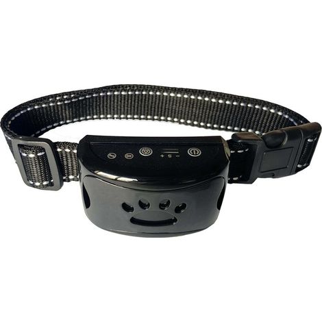 Collier anti-aboiement 3-en-1 pour chien – dispositif sûr et non nocif contre les aboiements excessifs, formation sans cruauté, couleur noire